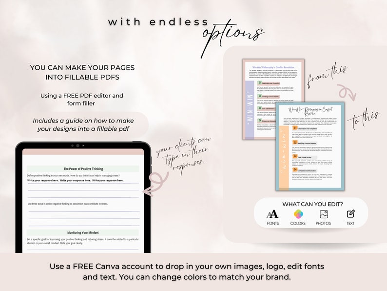 Positive Thinking Course Template: Editable Online Training Materials image 8
