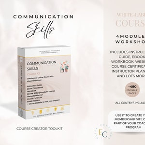 Communication Skills Course | Editable Training Materials | Editable Online Course Templates | Done for You | Life Coaching Resources