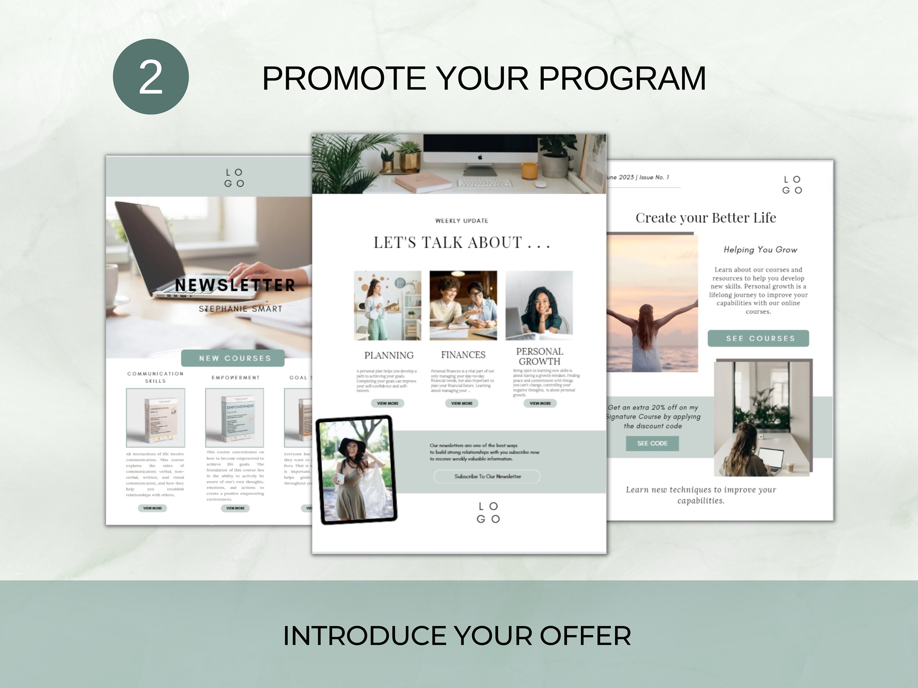 Emerald Email Newsletteremail Marketing Campaigneditable Etsy