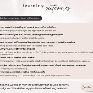 Creative Mindset Course Template: Editable Online Training Materials (Canva) image 3
