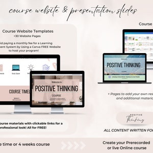 Positive Thinking Course Template: Editable Online Training Materials image 6