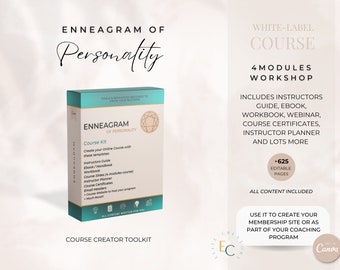 Enneagram Course Template: Customizable Training Materials (Canva, 660+ Pages) (Digital Download
