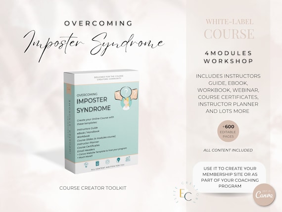Imposter Syndrome Course Template: Editable Online Training Materials