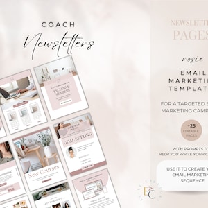 Rosie Email Marketing Newsletter|Email Marketing Campaign|Editable Newsletter|Course Creator Newsletter Templates|Targeted Newsletter