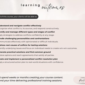Conflict Resolution Course | Editable Course | Done For You Course | Online Course Templates Kit | Editable Training Materials | Workshop image 3