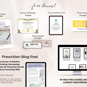 Positive Thinking Course Template: Editable Online Training Materials image 9