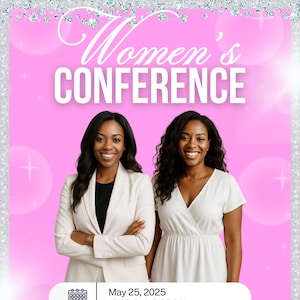 Editable Women&#39;s Conference Flyer Template: Church Event Design (Canva Printable)