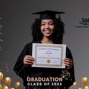 Graduation 360 Overlay, 360 Photo Booth Overlay, 360 Booth Overlay, 360 Photobooth Overlay, 360 Spin Video Overlay, 360 Video Booth Overlay