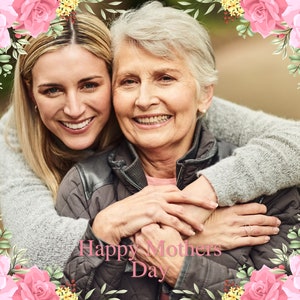 Mother&#39;s Day Floral 360 Photo Booth Overlay (Canva Template)