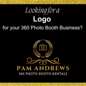 360 photo booth logo, 360 photobooth logo, 360 booth rental logo, 360 video booth logo, 360 booth logo, CANVA DIY template, 360 booth logo