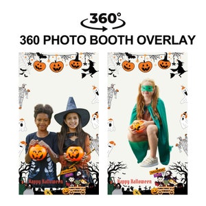 Spooky Halloween 360 Photo Booth Overlay: Haunted Party Template (PNG Digital Download