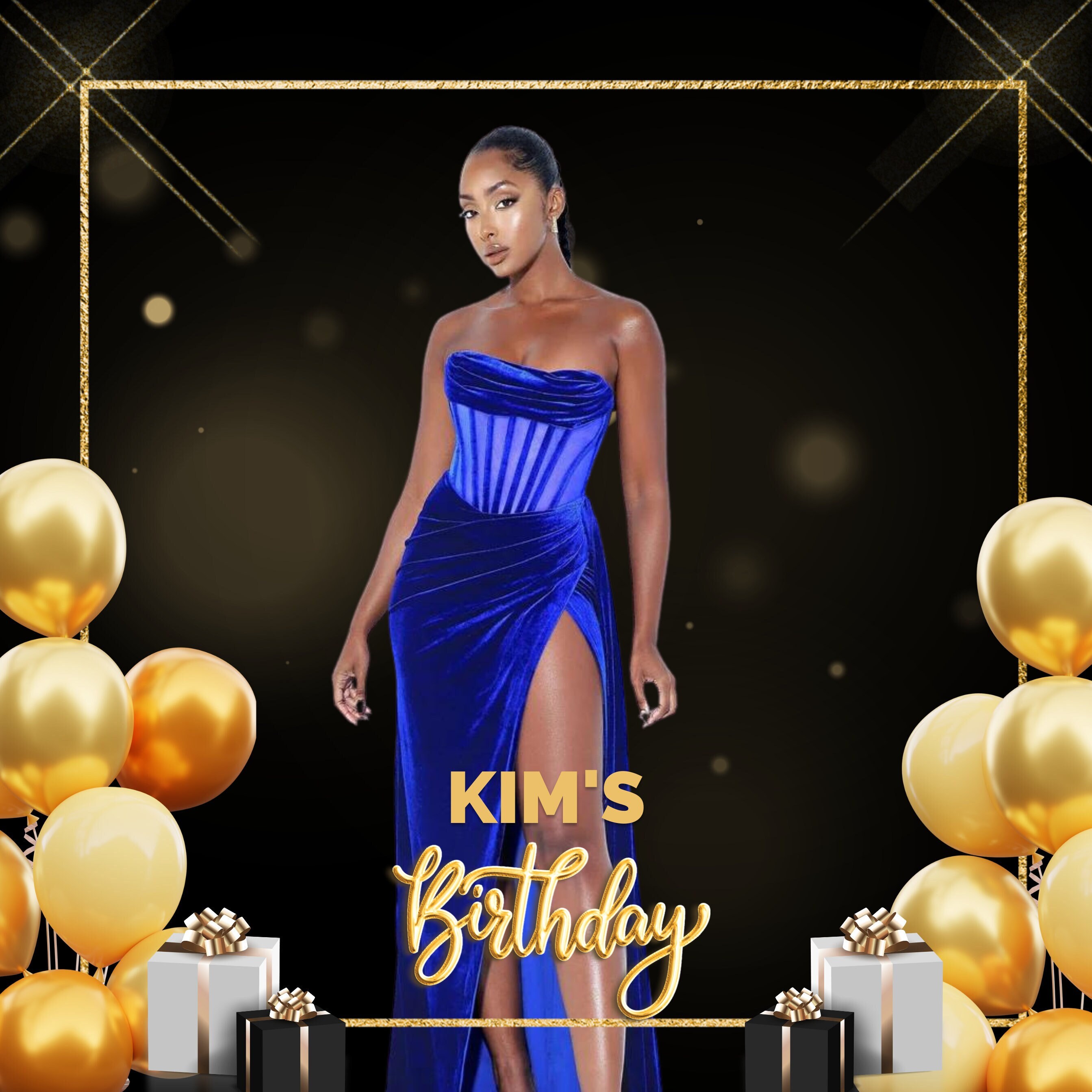 Customizable Birthday 360 Photo Booth Overlay (Digital Download)