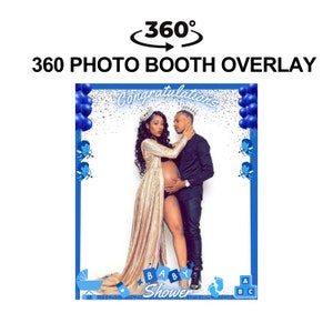 Boy Baby Shower 360 Photo Booth Overlay (Digital Download)