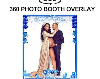 Boy Baby Shower 360 Photo Booth Overlay (Digital Download)