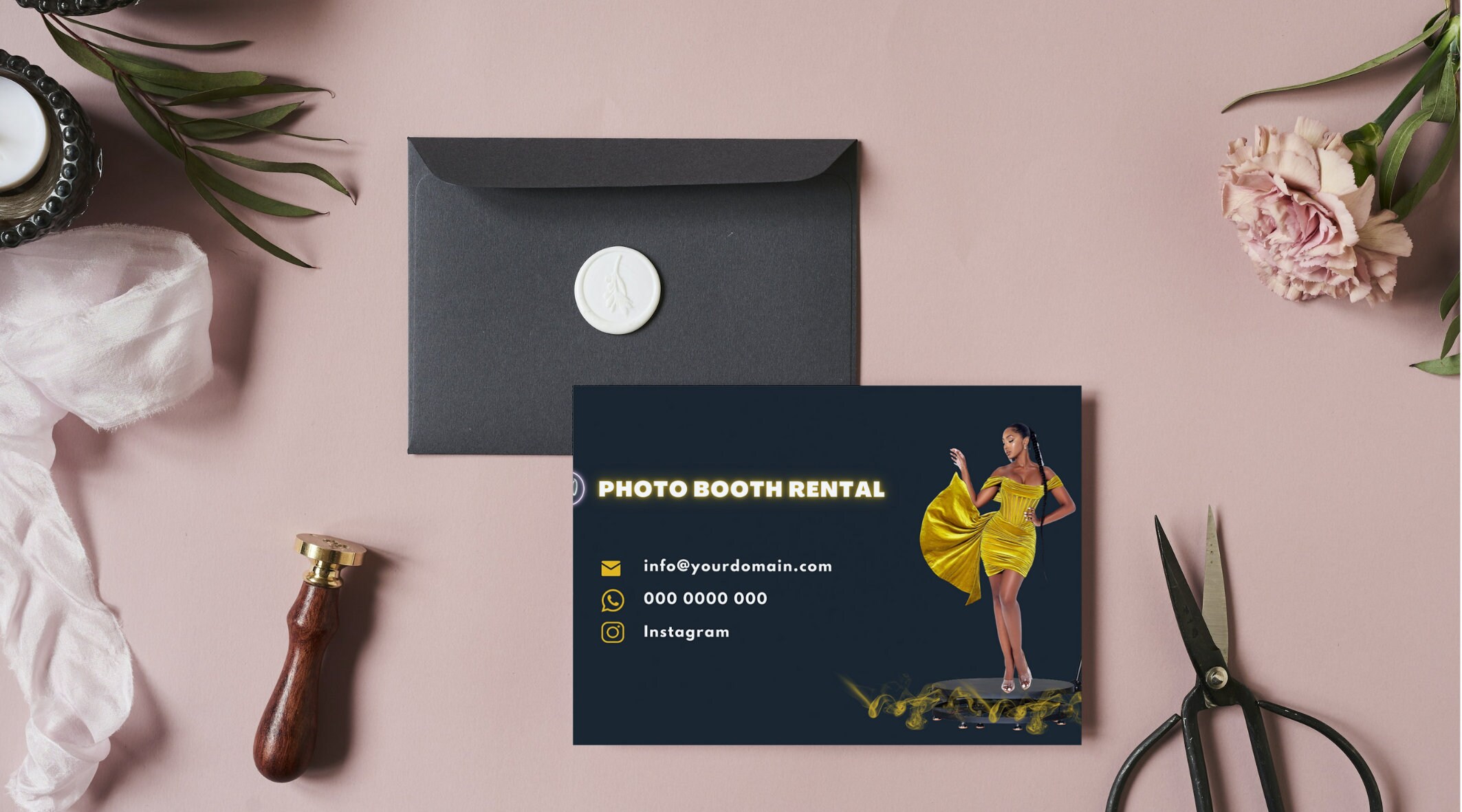 360 Photo Booth Business Card Template Editable 360 Video Etsy