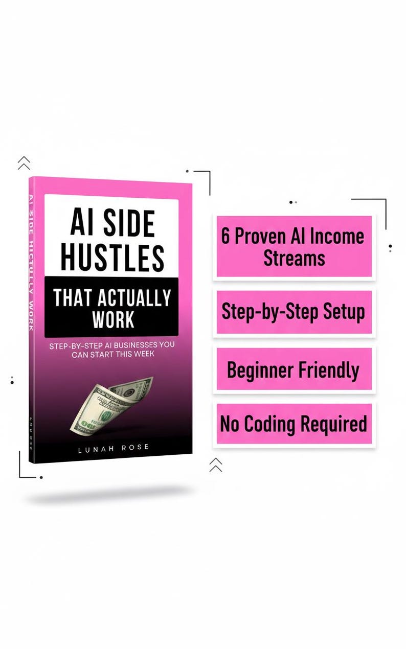 ai side hustles ebook, ai side hustle guide, make money with ai, work from home ebook, stay at home mom income, ai business ideas pdf, online income guide, side hustle ideas that actually work, ai for beginners guide, earn money online pdf, remote work ideas, passive income guide, ai services business, ai income streams, online business for beginners, realistic side hustles, no coding ai business, work from home guide, entrepreneur, start online business, digital ebook, how to make money online
