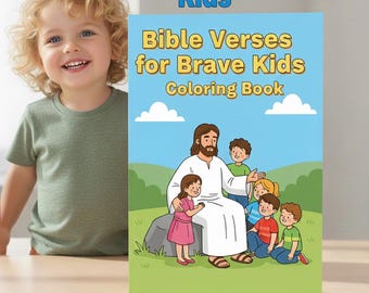 Bible Verses for Brave Kids Coloring Book | Christian Coloring Book for Kids Ages 4–8, Faith, Kids Coloring Pages | Printable Bible Activity