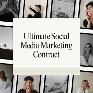 Social Media Manager Contract Template, Professional Freelance Social Media Management Contract Template, Social Media non disclosure, CANVA