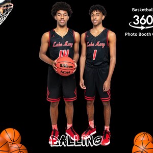 Basketball Theme Party 360 Photo Booth Birthday 360 video booth overlay Touchpix Bday template Rotating Slow motion Slomo Spin photobooth