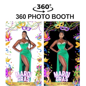 Mardi Gras 360 Photo Booth Overlay: Carnival Fiesta (Digital Download)