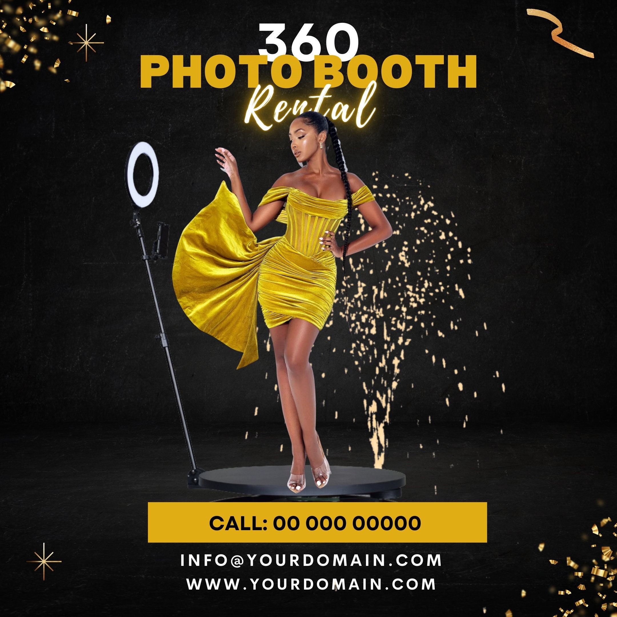 360 Photo Booth Flyer 360 Photobooth Flyer 360 Video Booth Etsy