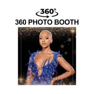 Gold 360 Photo Booth Overlay: Birthday, Wedding Template (Digital Download)