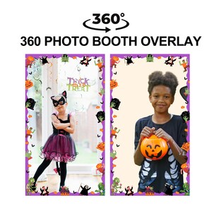Scary Halloween 360 Photo Booth Overlay • Spooky Spin Booth Template • Instant Download for Haunted Party Vibes