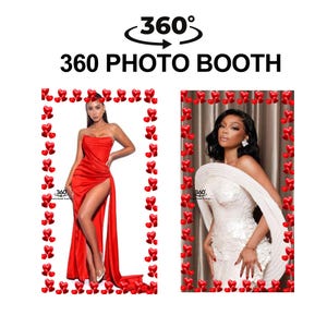 Superposición para fotomatón de 360 grados de San Valentín / Superposición para videomatón rojo / Plantilla de Cupido del amor de San Valentín / Superposición para fotomatón de Galentines