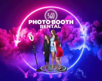 360 Photo Booth, 360 photo booth Business Card, 360 photobooth, 360 video booth business card, 360 photo booth flyer, DIY editable template