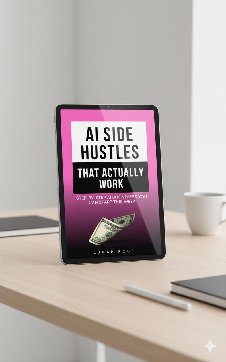 ai side hustles ebook, ai side hustle guide, how to make money with ai, work from home, stay at home mom income, ai business ideas, online income guide, side hustle ideas that actually work, ai for beginners guide, earn money online pdf, remote work ideas, passive income guide, ai services, use chatgpt to make money, online business for beginners, realistic side hustles, business ideas using ai, work from home guide, start online business, digital download, ebook, how to make money with chatgpt