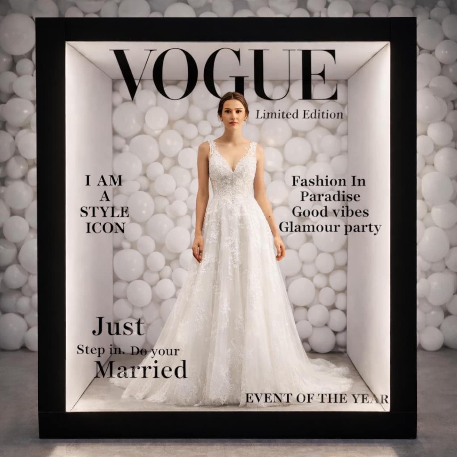 Vogue Magazine Photo Booth Frame | Photo Box | Customized Wedding ...