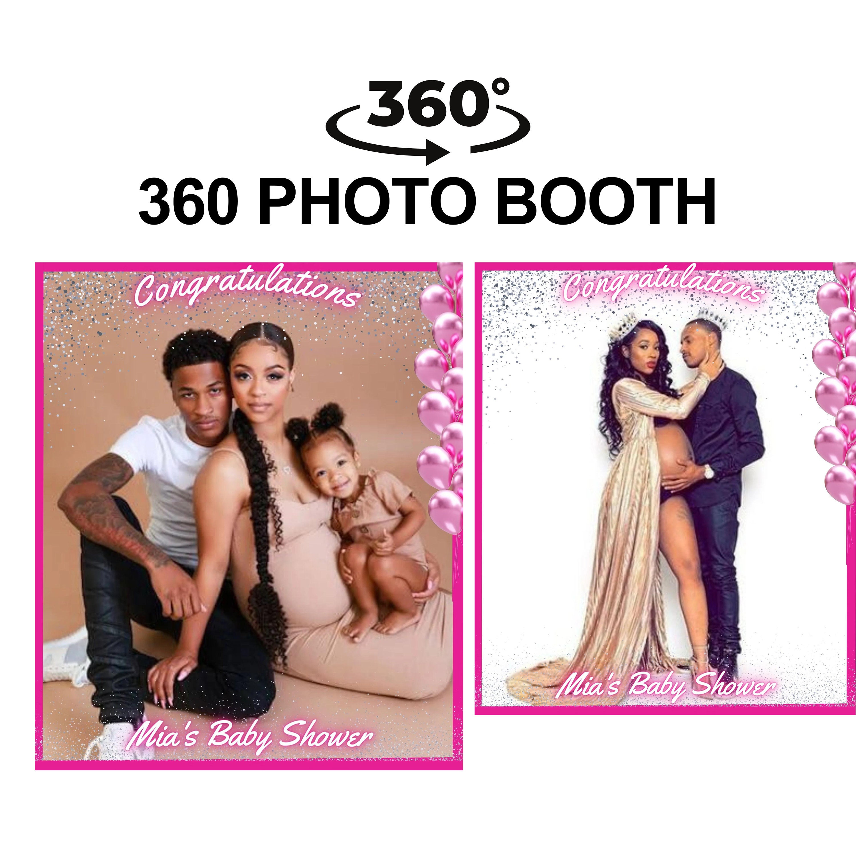 Baby Shower 360 Photo Booth Overlay, 360 Photobooth, Kids Birthday, Spin Video Overlay, Video Booth Overlay Rotating video Slow motion Slomo