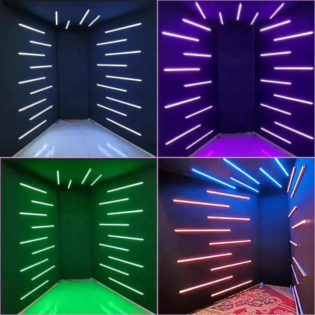 LED Photo Booth Backdrop Tunnel.| Neon Light Wall Photo Booth. Wedding ...