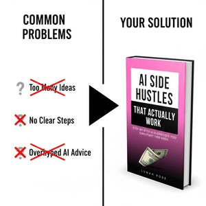 ai side hustles ebook, ai side hustle guide, how to make money with ai, work from home, stay at home mom income, ai business ideas, online income guide, side hustle ideas that actually work, ai for beginners guide, earn money online pdf, remote work ideas, passive income guide, ai services, use chatgpt to make money, online business for beginners, realistic side hustles, business ideas using ai, work from home guide, start online business, digital download, ebook, how to make money with chatgpt