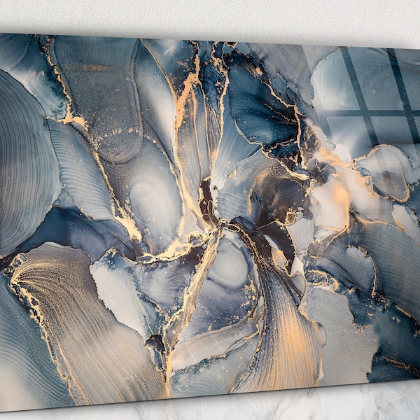 Grey Blue Wall Art - Etsy
