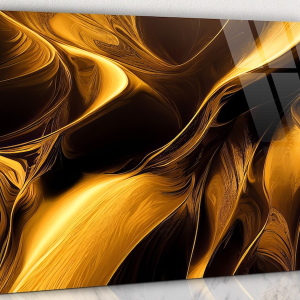 Curated visual reference: Gold Luxury Texture Design Glass Wall Art Abstract With Gold Photo Inspiration