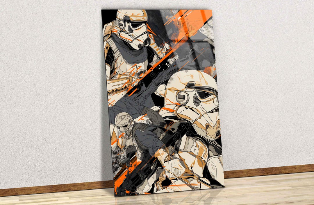 Sci-fi Soldier Abstract Wall Art, Futuristic Trooper Canvas Print ...