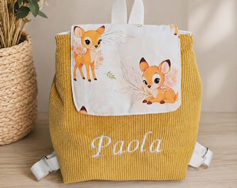 Personalized preschool backpack with name, embroidered nursery bag, back-to-school gift, baby gift