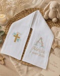 Personalized baby christening scarf, christening stole with embroidered name, gift for a girl or boy, children's ceremony accessory product logo