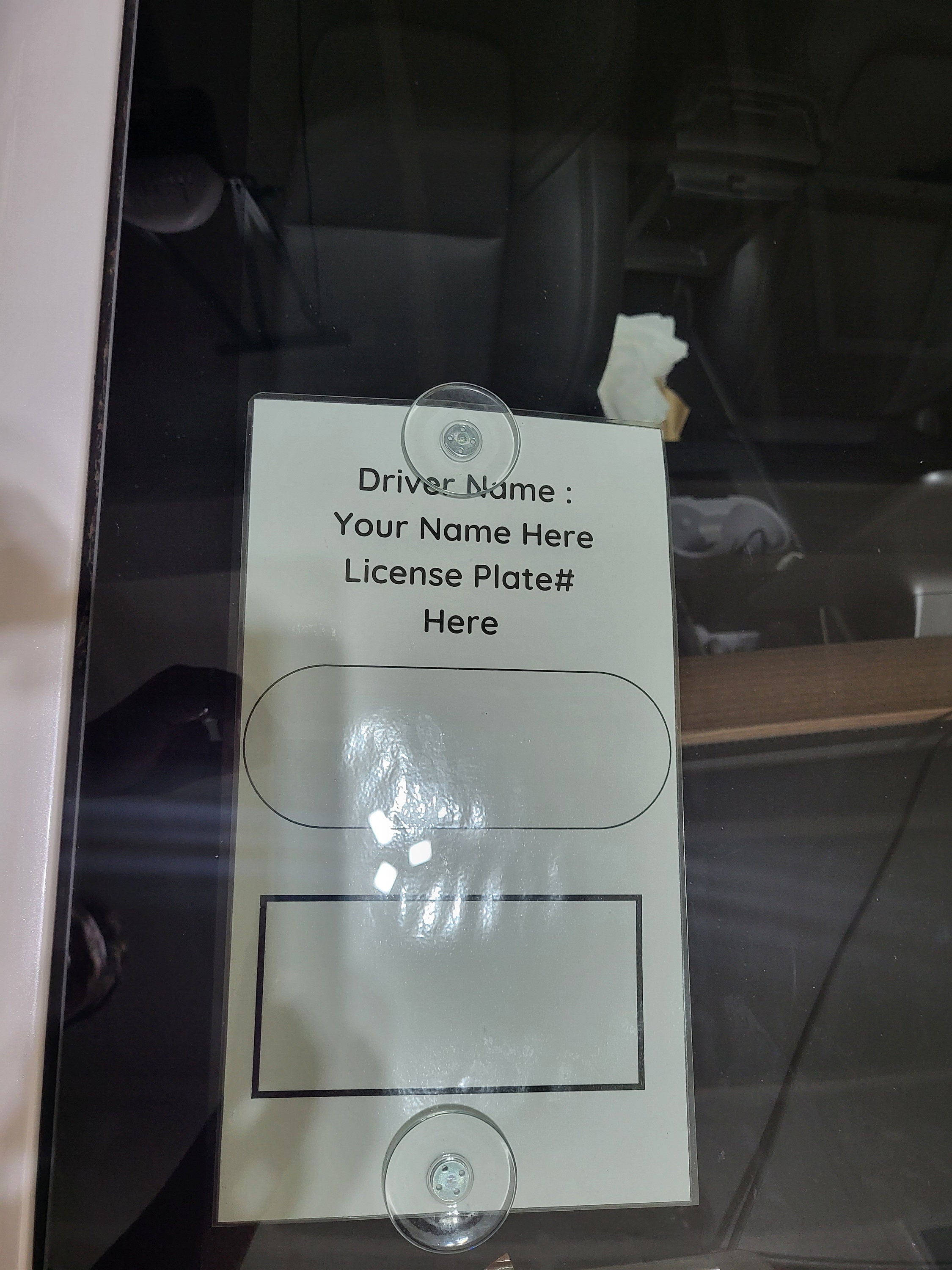 Place Signs Laminated Lyft /uber Label Placard Sign Removable Holder set of 2size 11x6-1/4in1 ...