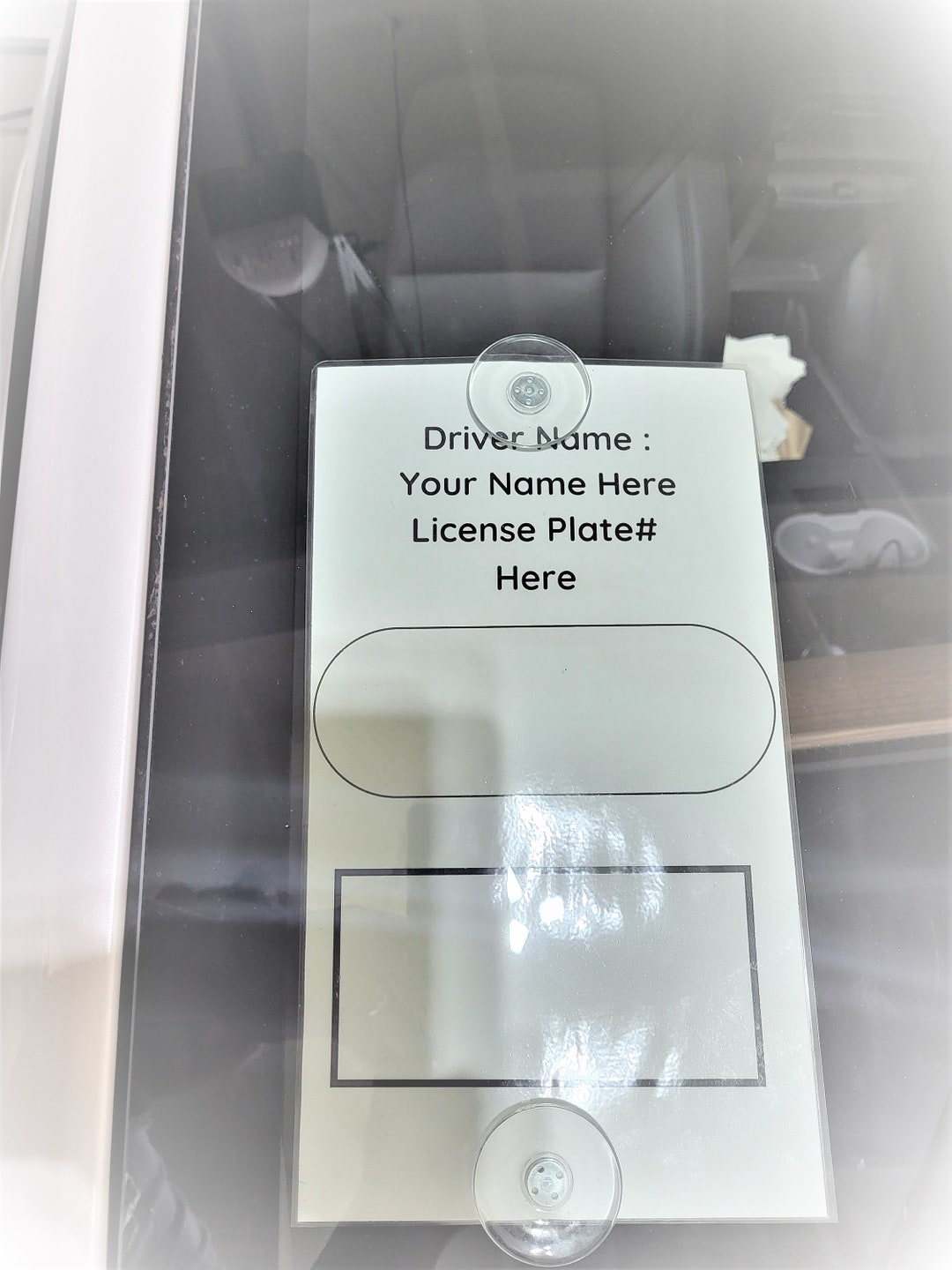 Place Signs Laminated Lyft /uber Label Placard Sign Removable Holder ...