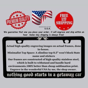 Snake Engraved License Plate Frame | Stainless Steel, Swiftie Gift