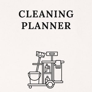 CLEANING PLANNER | 80+ Page Printable Decluttering & Cleaning Organizer | Daily, Weekly, Monthly Cleaning Schedule | Digital Download PDF