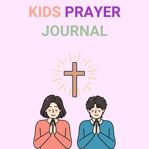Kids Prayer Journal | Daily Guided Prayer & Gratitude Journal for Children | Printable Christian Devotional Planner for Kids