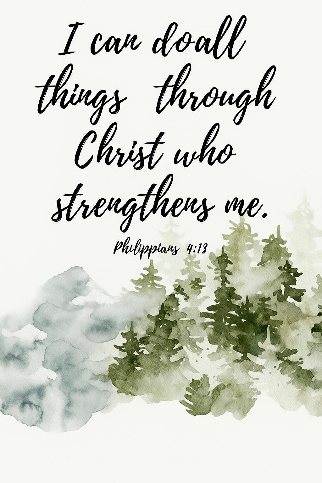 Philippians 4:13 Bible Verse Digital Download - Etsy