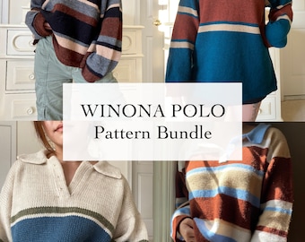 Winona Polo Pattern Bundle | DIGITAL KNITTING PATTERN