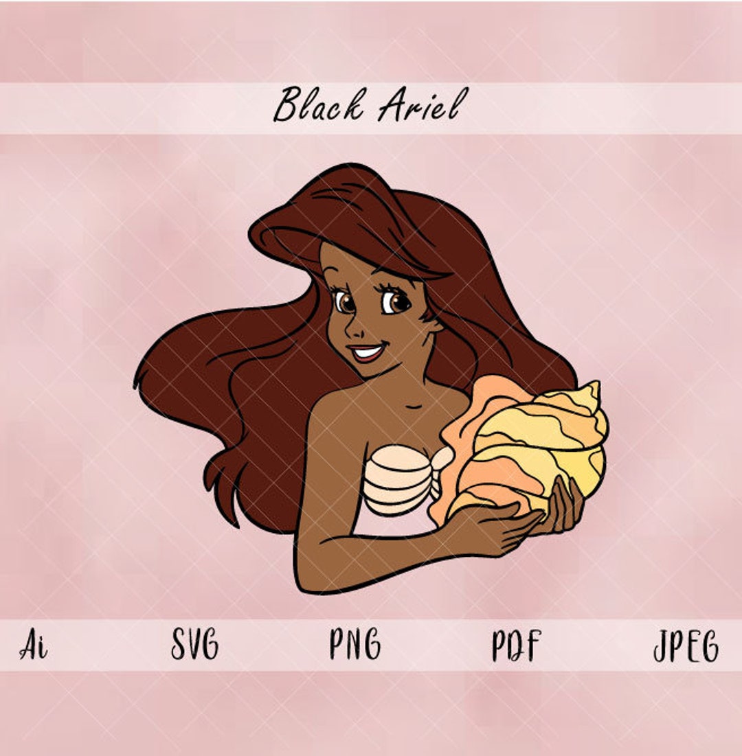 Black Ariel Svg Black Little Mermaid Png Halle Bailey Svg - Etsy