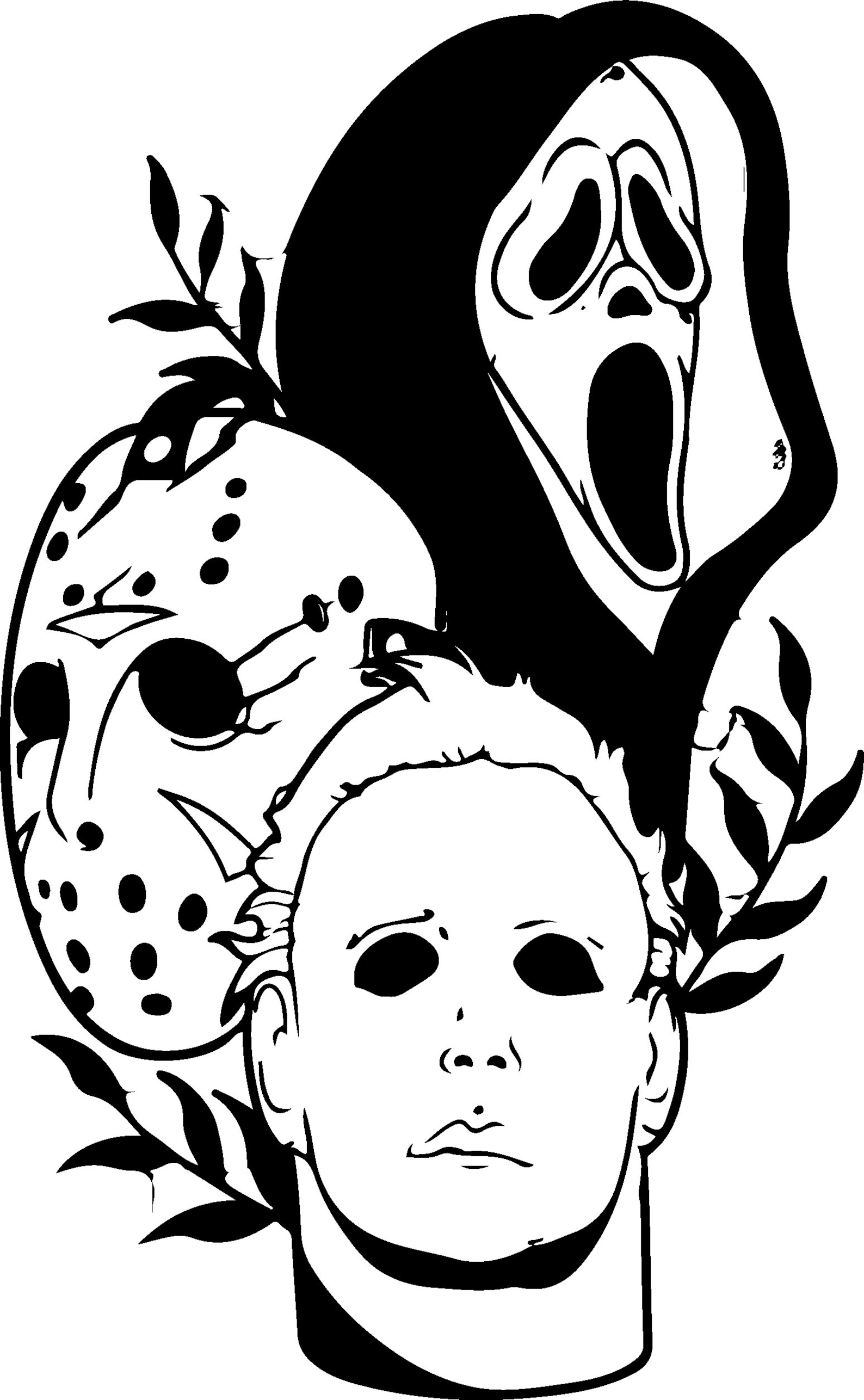 Horror Trio SVG Michael Myers Ghostface Jason Voorhees Etsy
