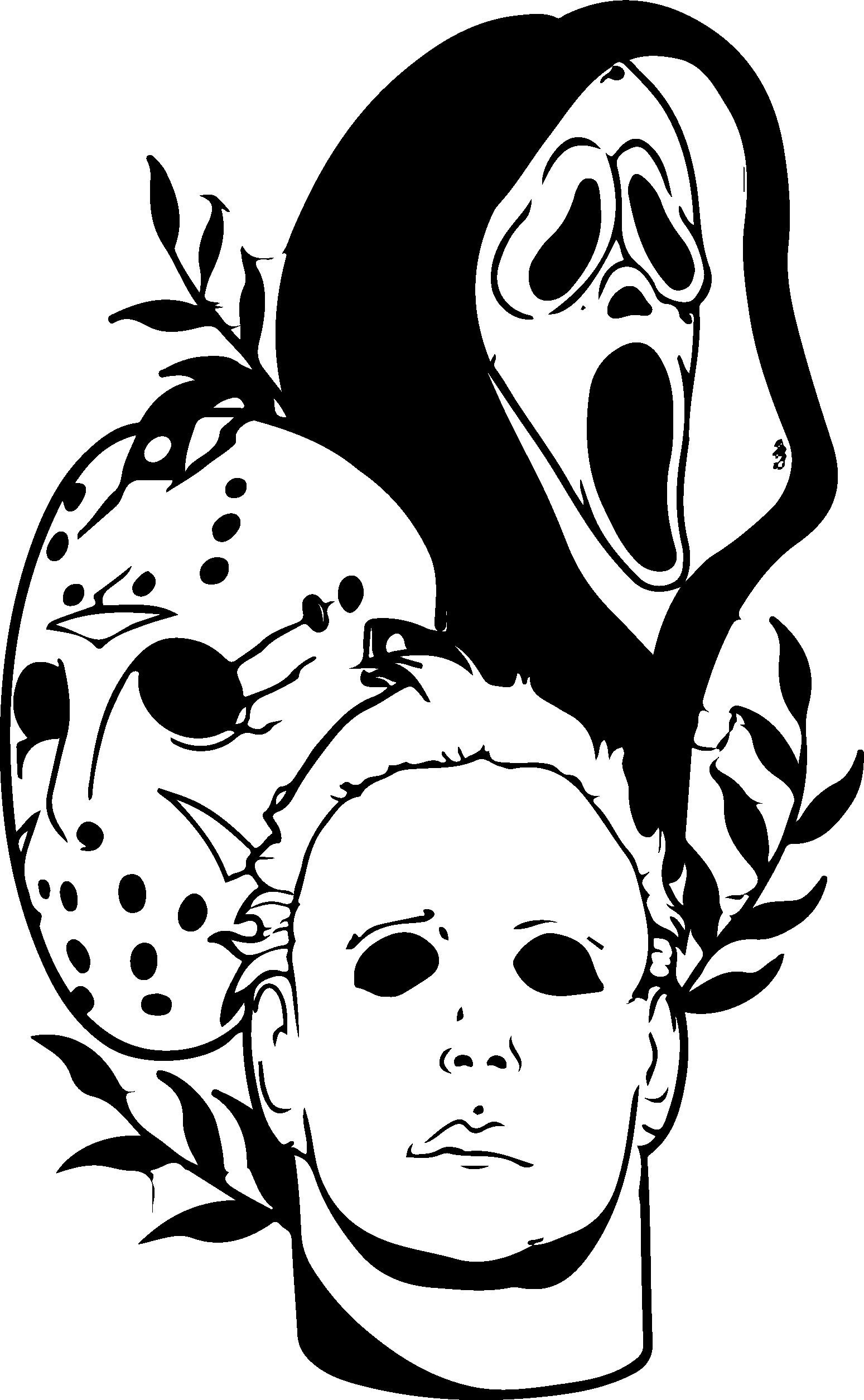 Horror Movie Stencil