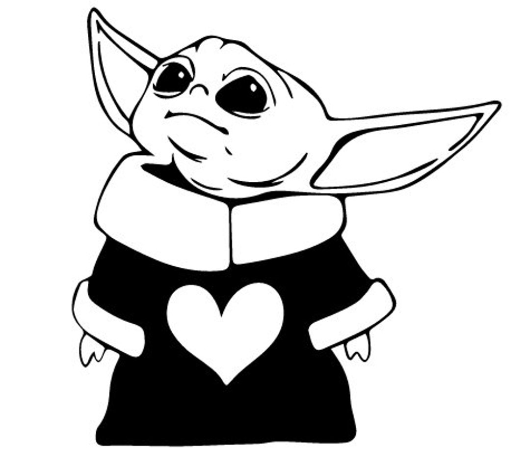 Baby Yoda Digital Cut File SVG Yoda Star Wars SVG Etsy
